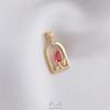 14K Gold-Filled Zircon Tulip Pendant for DIY Bracelet or Clavicle Necklace.