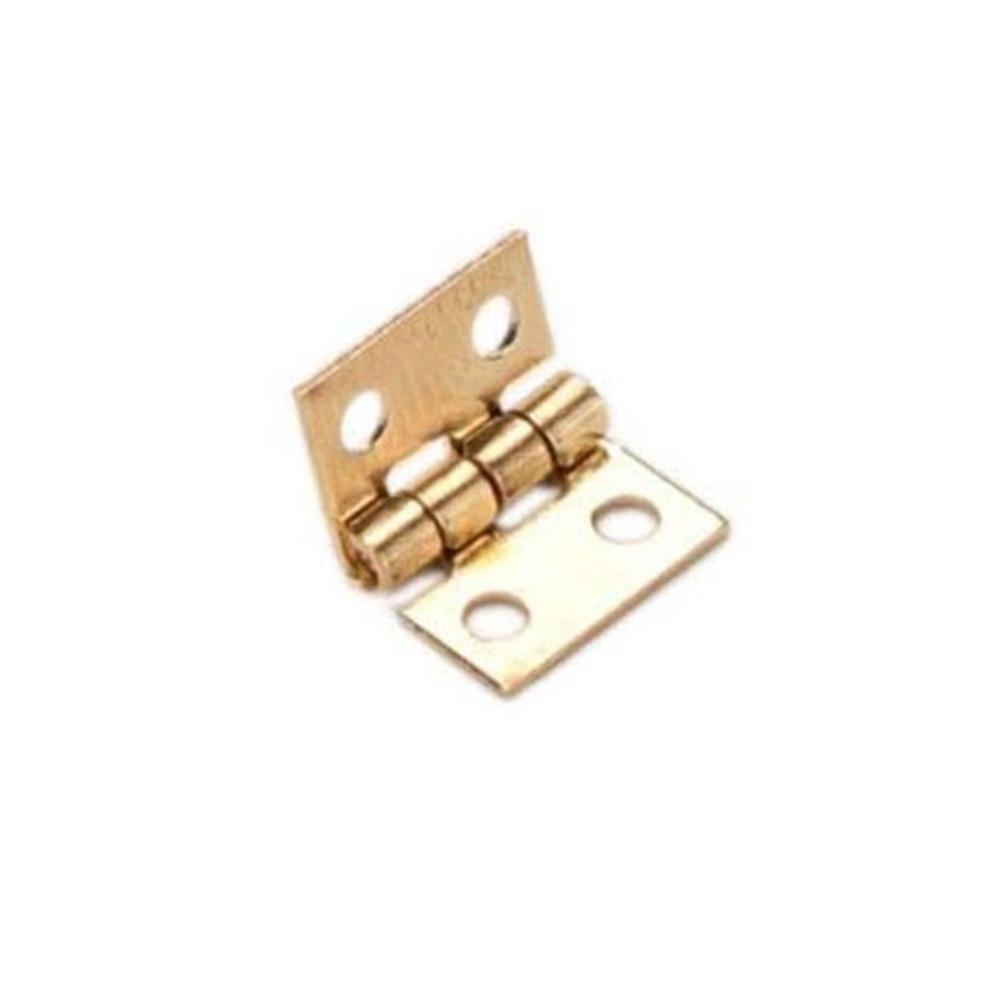 

50pcs Mini Brass Hinge W/Nails Small Craft Case Jewelry Wooden Box Cabinet Door Hinges Cupboard Furniture Decor Furniture Access золотой