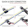 20Pcs 3 Way 2 Pin Wire Connectors Solderless Wire Splices Connectors Low Voltages and High Voltages Wire Connectors
