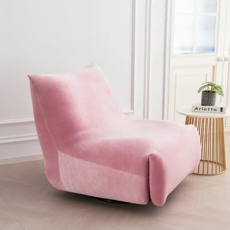 Velvet Single Seated Fireside Chair Cover with Elastic Bottom Stretch Armless Lounge Chaise Slipcover Removable Furniture Cover