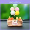 Resin Peace Balloon Flower Basket Car Ornament With Cute Design For Interior Decor