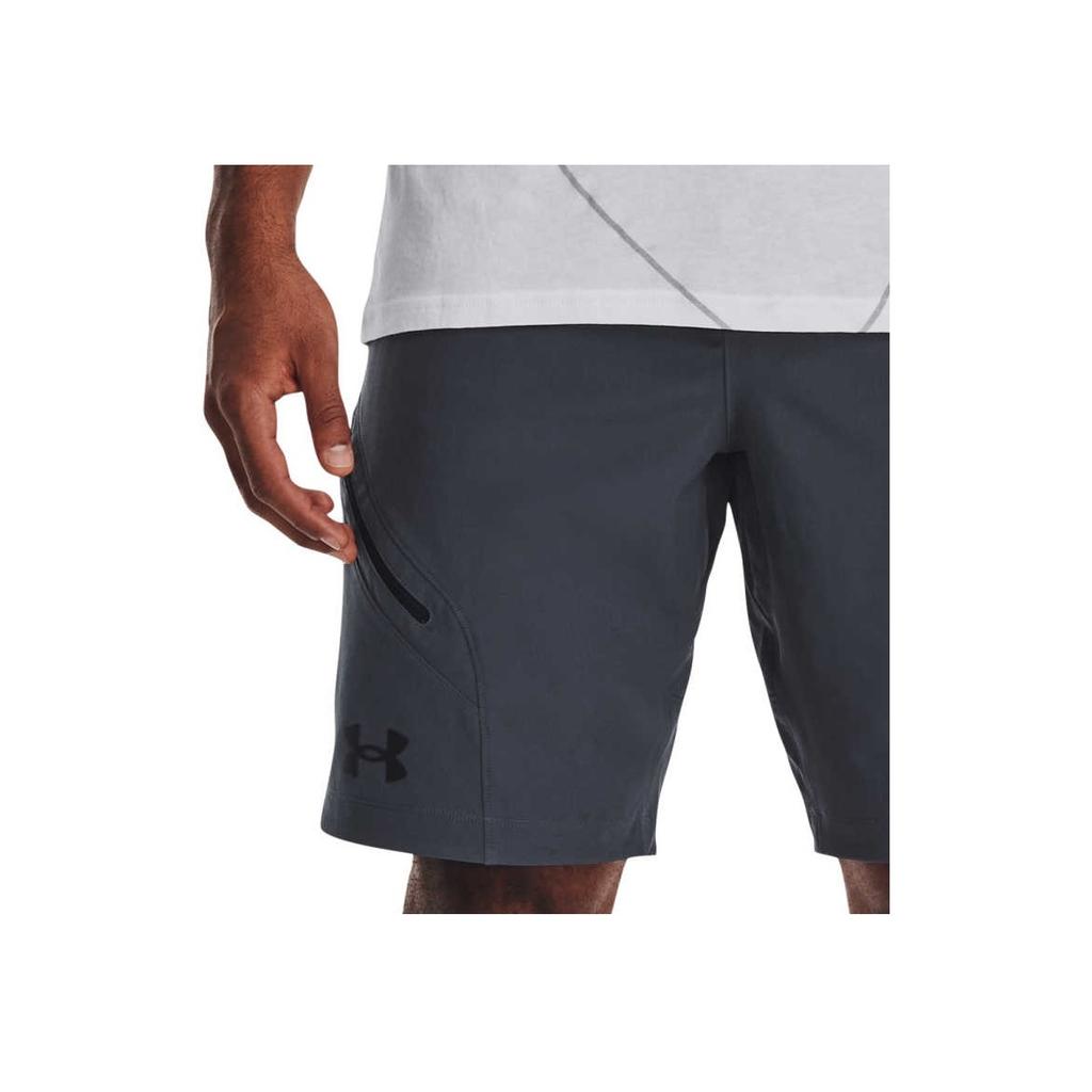 Under Armour Solid Color Elastic Training Shorts Men Bottoms Grey 1374765-044