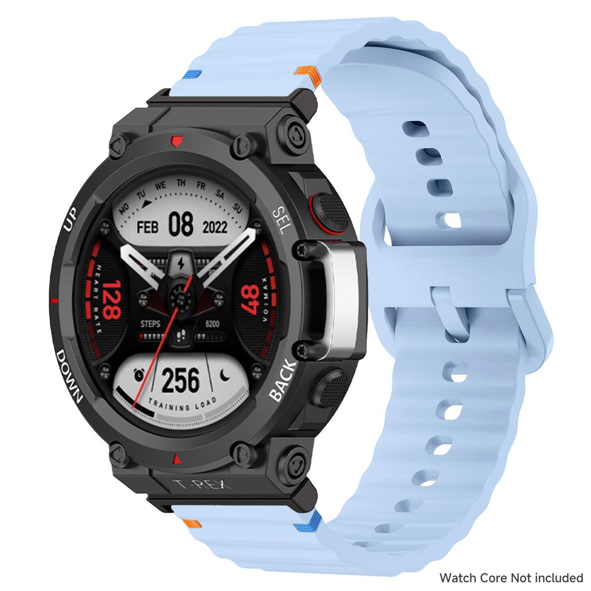 

Silicone WatchBand For Amazfit T-rex3/2 Smart Watch Watchband Sport Band For Huami Amazfit T-rex/pro Bracelet Accessories Correa For Amazfit T-Rex 3 світло-синій колір