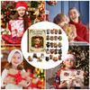 24-Tage-Weihnachts-Countdown-Kalender mit 2D-flachen Acryl-Ornamenten Xmas-Countdown-Kalender Advents-Countdown-Kalender Xmas-Geschenke