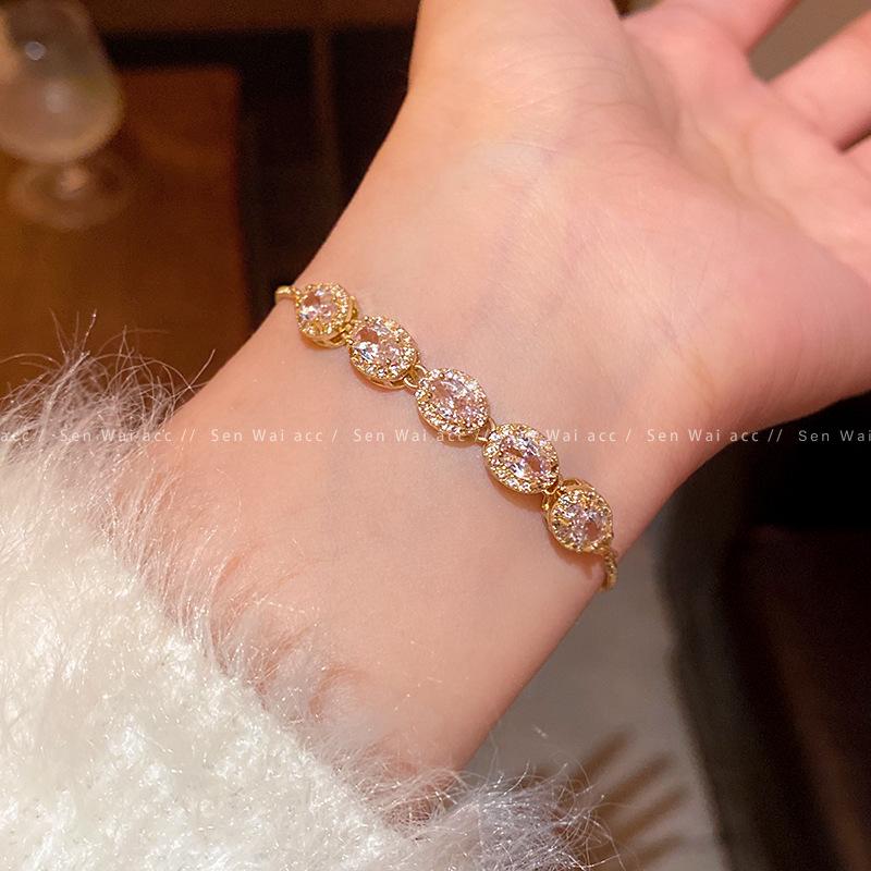 Korean super flash zircon bracelet women s niche exquisite bracelet accessories hand