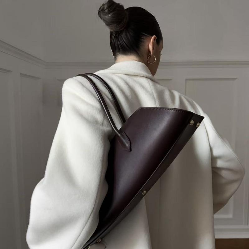 Baguette-Tasche Ruel Leder Französisch Retro Wursttasche Herbst und Winter Pendeln Wildleder Unterarmtasche Schulter-Tragetasche
