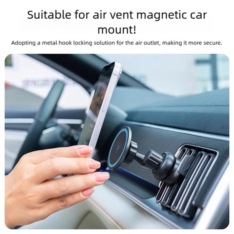 360 Adjustable Magnetic Car Phone Holder Not Shock Phone Mounts Suitable for 4 To 7 Inch Devices Dashboards Vent Mounts