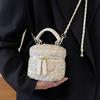 Trendy New Products, Sweet, Small Fragrance, Gentle Feeling, Portable Box, Bag, Fashionable Versatile Chain, Knitted Messenger Women's Bag