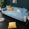 Plush Sofa Cover Non-slip Covers For Sofas 1/2/3 Seater Chaise L Shape Couch Slipcovers Solid Color Sofa Covers For Living Room