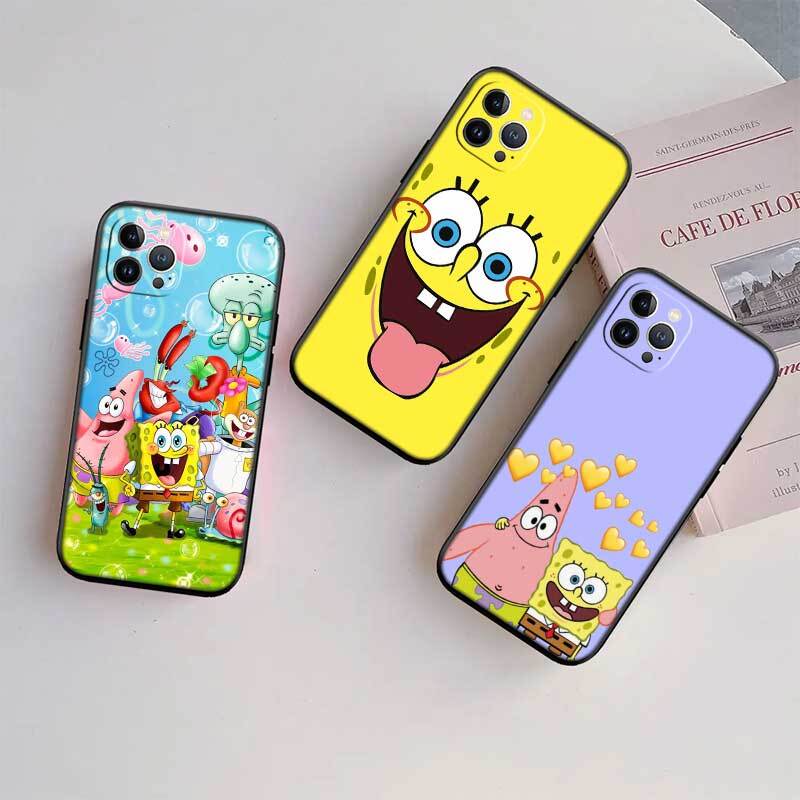 Cartoon SpongeBob Phone Case for Motorola Edge 60 60s 70 G86 G56 G54 E14 G04S G45 G54 G64 X30 X40 X50 S30 S50 Pro Power Tylus