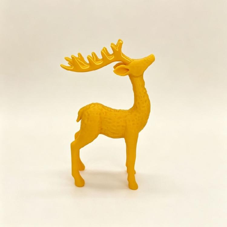 Home Display Deer Figurine 3D Shelf Accent for Desk Christmas Winter Styling with Scandinavian Look Single Piece