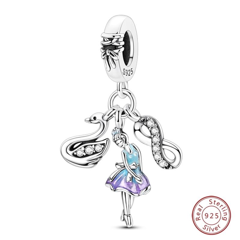 Sweet Copper Girl Rose Dress Ballet Russian Nesting Doll Charm Bead Charms Bead Charms Pendants Compatible With 3mm Bracelets Do It Yourself Fine Jewe