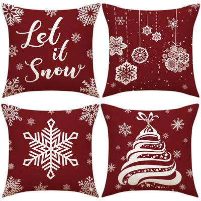 Fundas de Almohada con Tema Navideño Accesorios para Coche Oficina Papá Noel Sala de Estar Sofá Hogar Fundas de Almohada