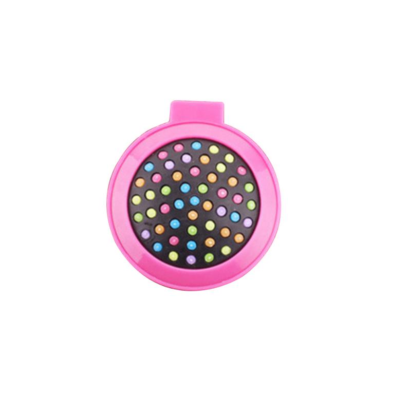 Mini Portable Folding Massage Comb Airbag Massage Round Rainbow Mirror Anti-Static Comb