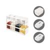 Spice Jars Set Plastic Seasoning Storage Box Set With Lid Transparent Barbecue Storage Containers Spice Racks Kitchen Supplies