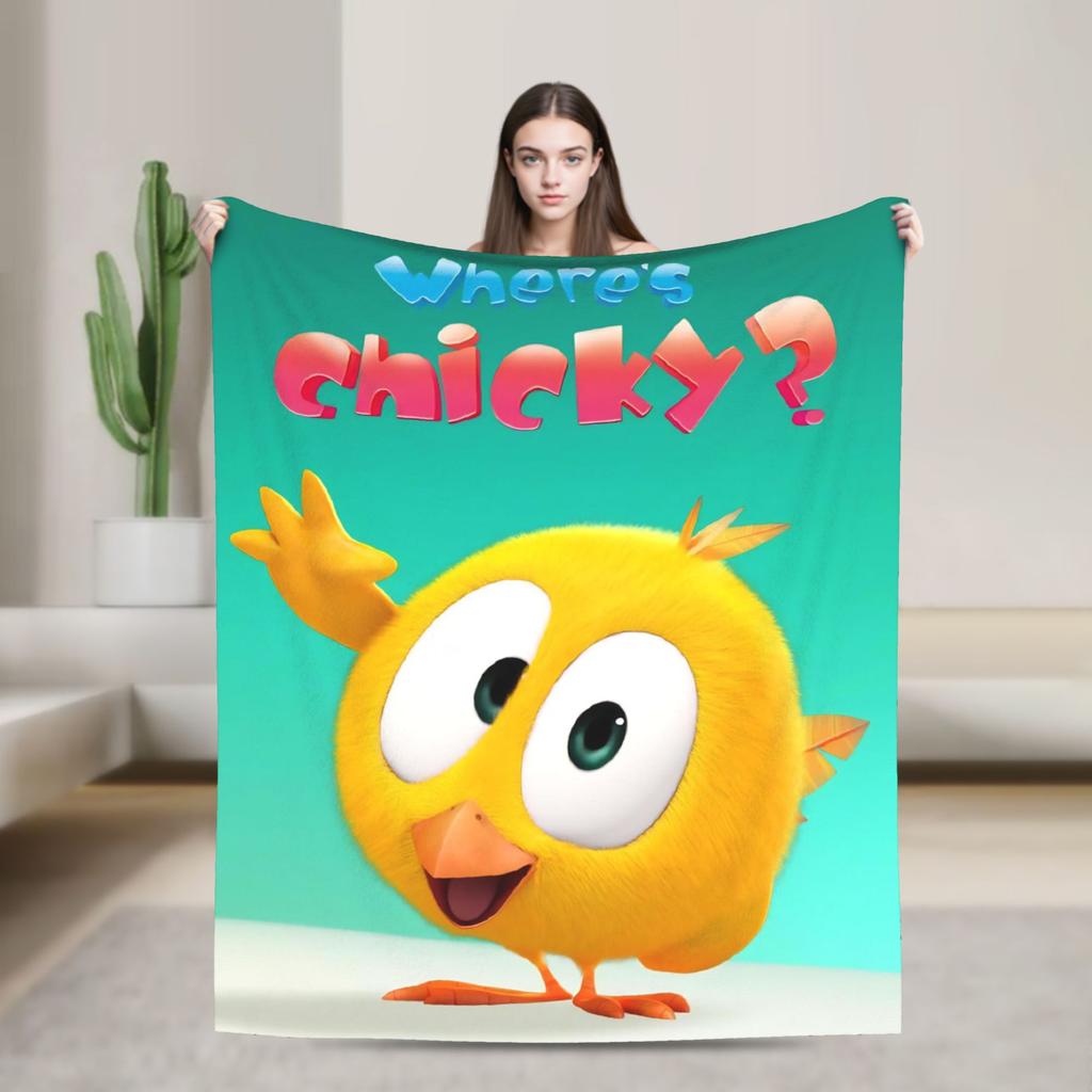 Waar is Chicky Deken Picknick Flanellen Plaid Voor Slaapkamer Warm Zacht Ontwerp Kwaliteit Sprei Cadeau
