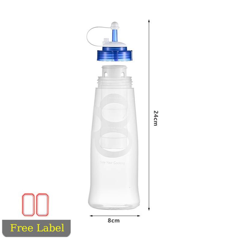 1Pieces 350/650ml Quantitative Sauce Squeeze Bottle With Nozzle Ketchup Oil Bottle Outdoor Tableware