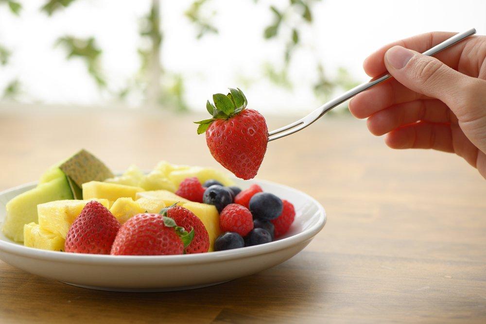 Yoshikawa 14cm Oval Cut Sweets Set of Product 3072021 Japanese-Made Fork, 4, Silver, Number