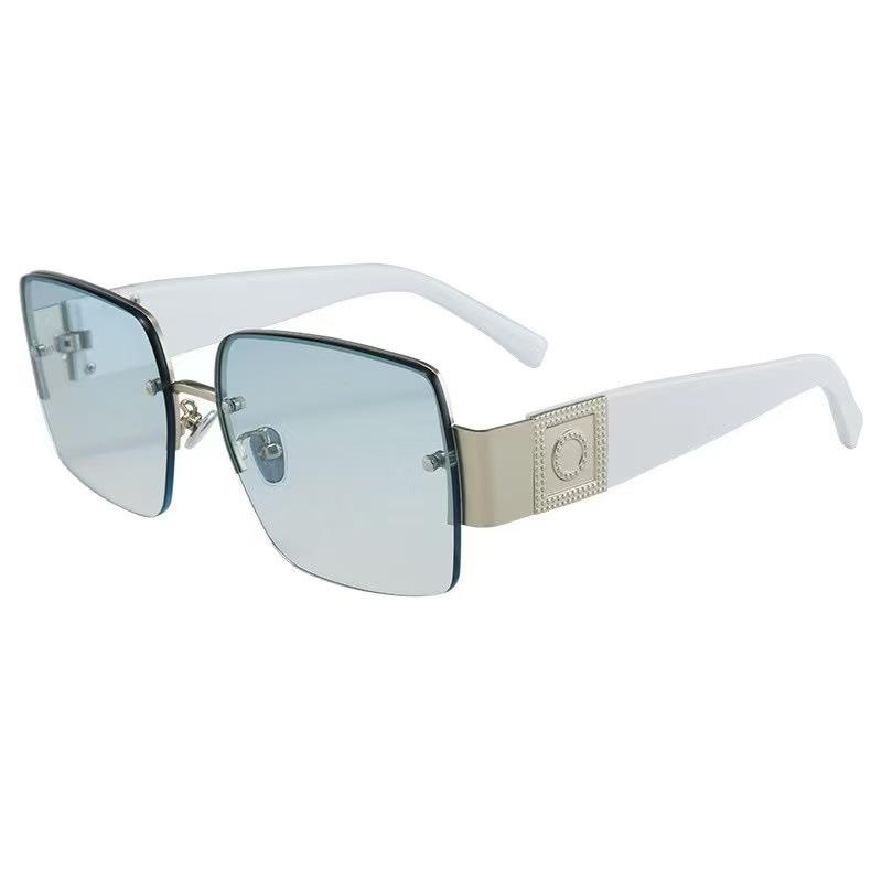 New big frame yk water silver face small sunglasses female Internet celebrity round face high-end sunglasses summer