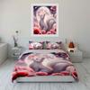 Enchanting Fox Amidst Moonlit Blossoms Duvet Cover Set With 3D Printing Design Soft Polyester Bedding Set All-Season Comfort