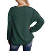 Ladies' Fashion Color Thread Long Sleeve Loose Round Neck Pullover Top