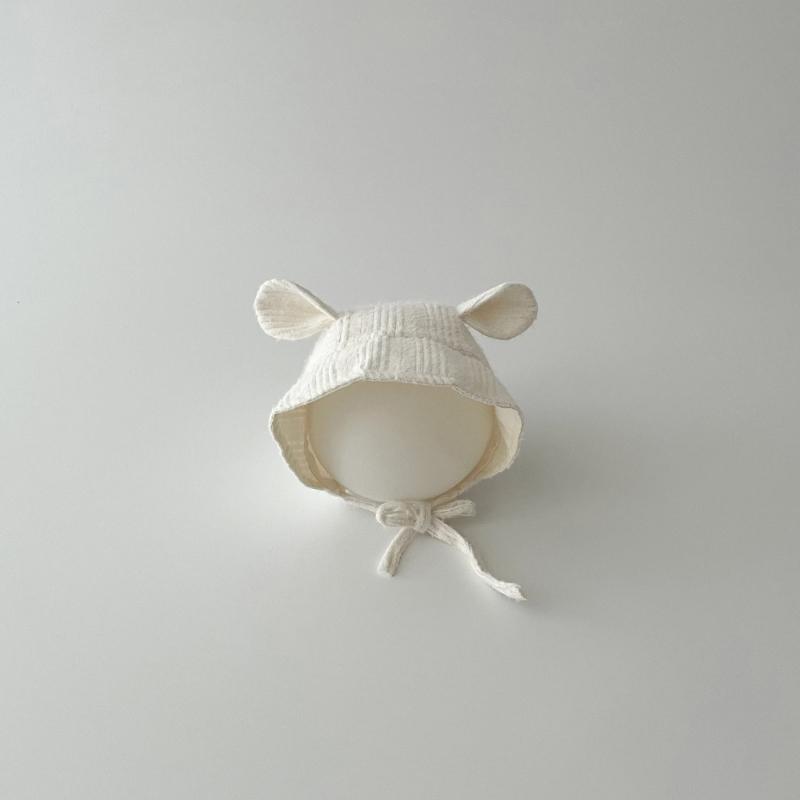 Baby Girls Princess Hat with Ear Protections, Newborn Lace Bonnet 0-12 Months Infant Beanie Cap Head Wrap Shower Gift