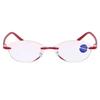 Diopter +1.0 +1.5 +2.0 +2.5 +3.5 +4.0 Frameless Anti-blue Light Reading Glasses Rimless Women Presbyopia Eyeglasses