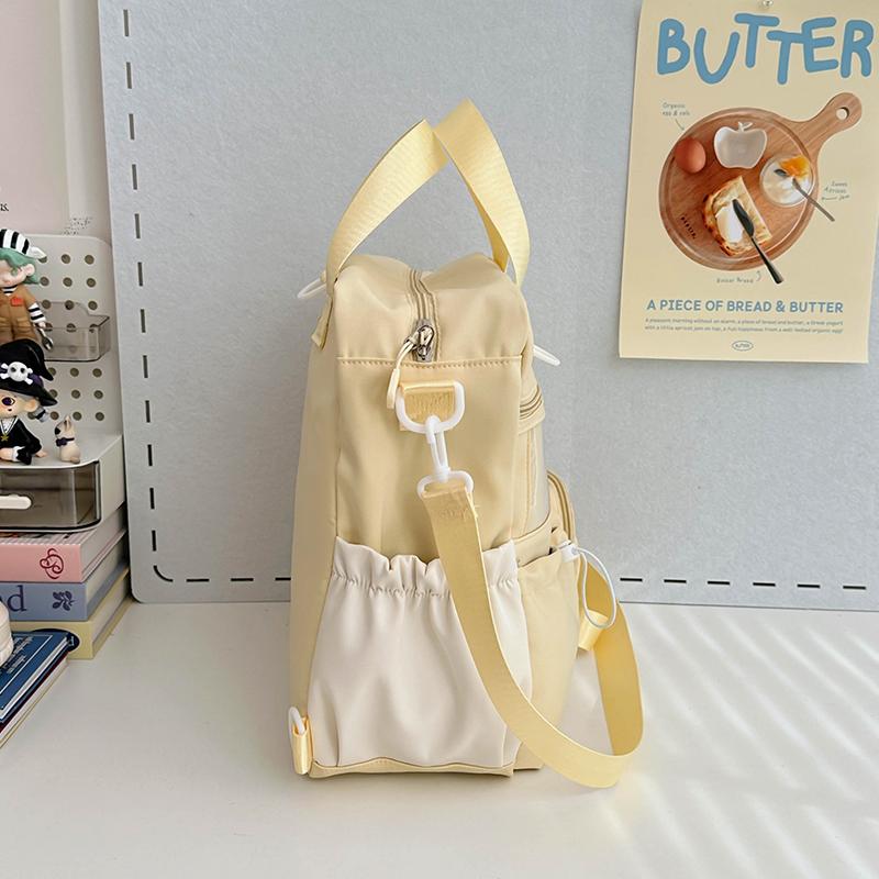 Lightweight Shoulder Bag Messenger Bag Student Crossbody Bag Women's Color Block Backpack