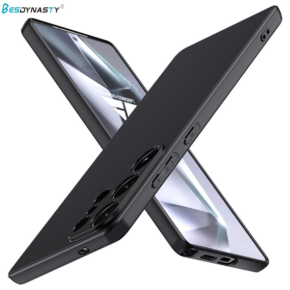 Matte Black Case for Samsung Galaxy S26 Ultra S25 S25FE with Camera Protection Shockproof Ultra Thin Soft Silicone Case