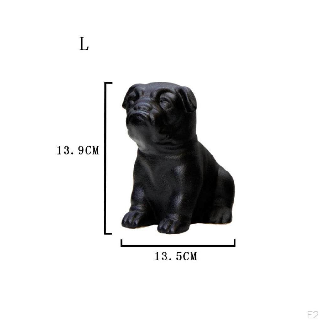 Bulldog Dog Statue Animal Sculpture Collectible Modern Decorative Figurine Desktop Ornament for