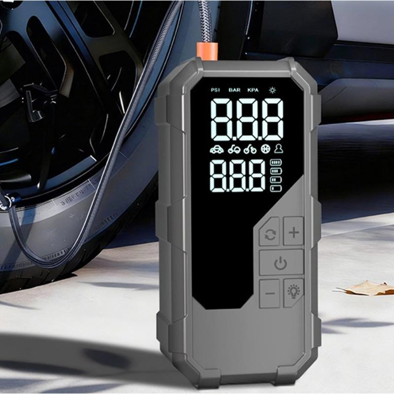 Portable Car Jump Starter with Air Compressor & LED LightJump Starter Power for 12V Vehicles Emergency Tire Inflation