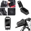 Polyester Bicycle Front Tube Pouch Bag With Transparent Tpu Screen**