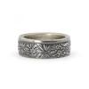 Adjustable Plated Coin Ring With Edelweiss Star Design Vintage Unisex Jewelry Couples