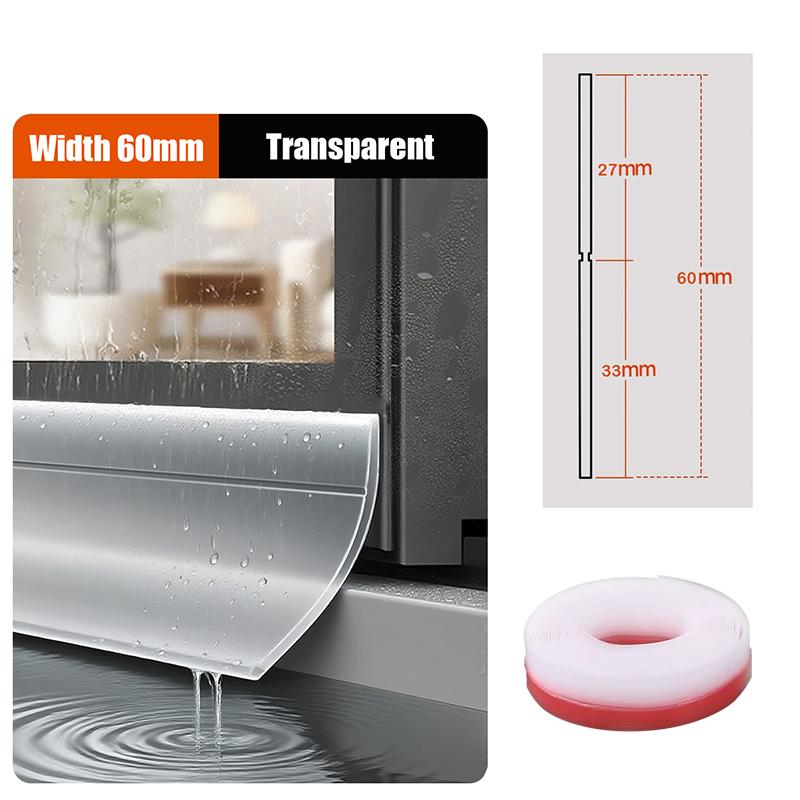 Window waterproof baffle rainproof backflow sealing strip balcony sill water guide bar house leakage maintenance adhesive strip