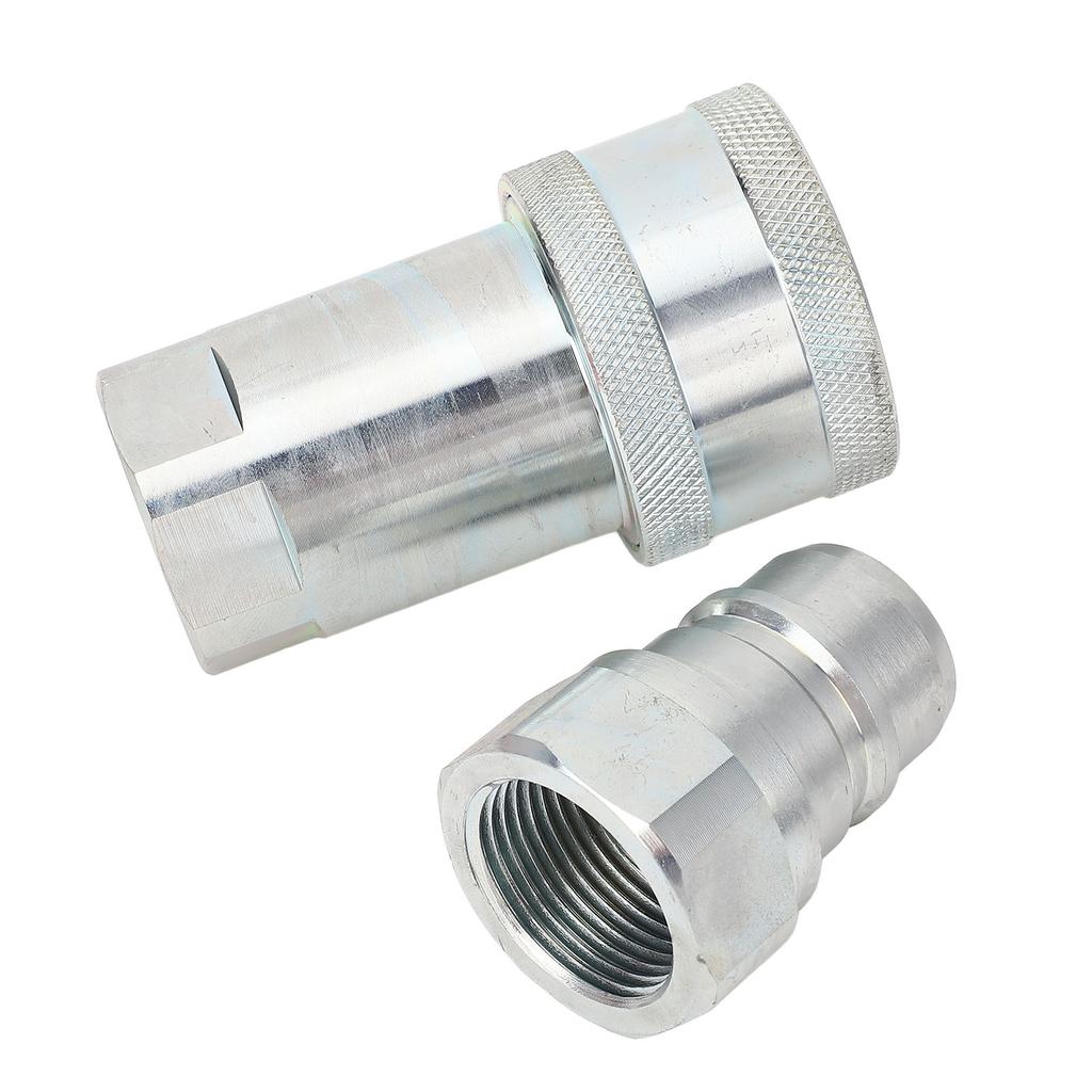 Hydraulic Quick Coupler 1in NPT Hardened Steel 4000PSI 24GPM Quick Connect Hydraulic Coupling for
