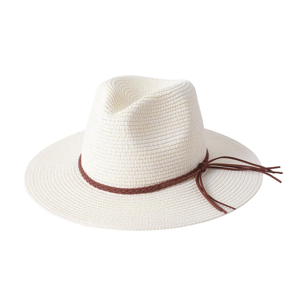 Letní měkké tvarované slamáky pro ženy/muže Venkovní skládací klobouk s UV ochranou Panama Plážový sluneční klobouk