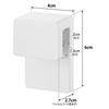 [Yamazaki] Film Hook Insert Type Toothbrush & Tube Holder W4, 2-Piece Set, White. Main Unit: W4 x D2.7 x H6cm (per piece, excluding film