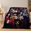 Manta de Franela de Personajes de Terror S-Grito Cara de Fantasma, Manta Suave Acogedora para Hogar Dormitorio Cama Sofá Cubierta de Picnic Regalo para Niños
