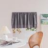 Farmhouse Short Curtain 100% Cotton Drapes for Bathroom Small Window Rod Pocket Tier Curtains Cafe Kitchen Closet Doorway Decor