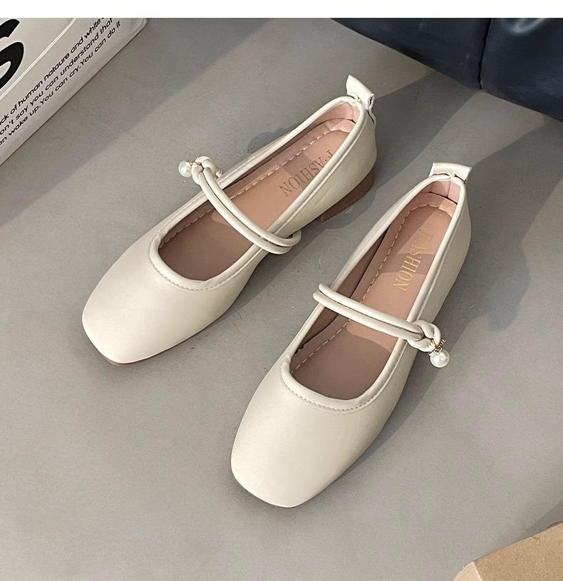 

Temperament gentle fairy Mary Jane shoes new summer Korean version retro square head French light mouth single shoes women s thick heel 40