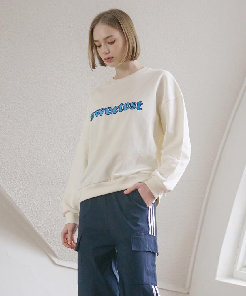 SWEET SOUP Signature Lettering Sweatshirt (Wb2Ltf1)