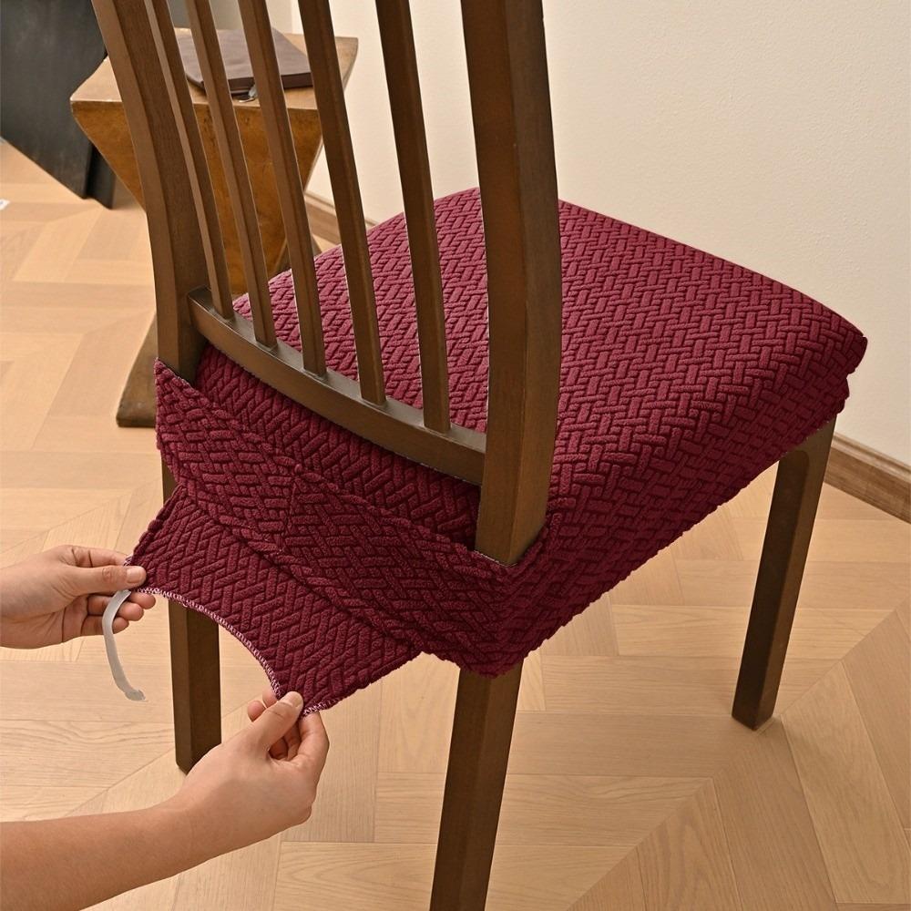 Elastic Dining Chair Cover Anti-slip Chair Cushion Cover Chair Slipcover For Office Home Seats красный