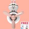 Cartoon Car Air Freshener with Propeller Fan, Magnetic Vent Clip Aromatherapy Diffuser with 2 Free Scents
