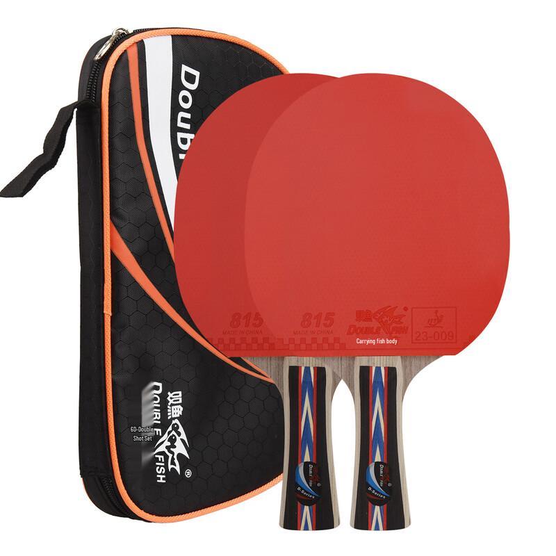 Dubbel Fisk Bordtennisracket Set med Bollar