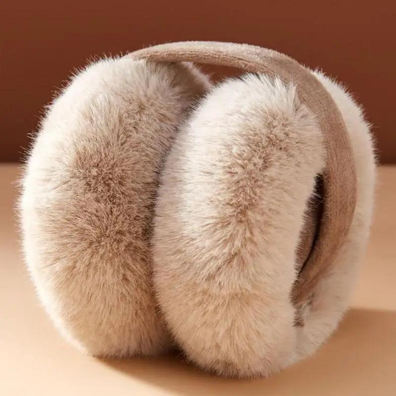 Women's Ear Muffs Fluffy Foldable Ear Warmers Removable Ear Protection Soft And Warm Ear Covers For Men Women And Kids