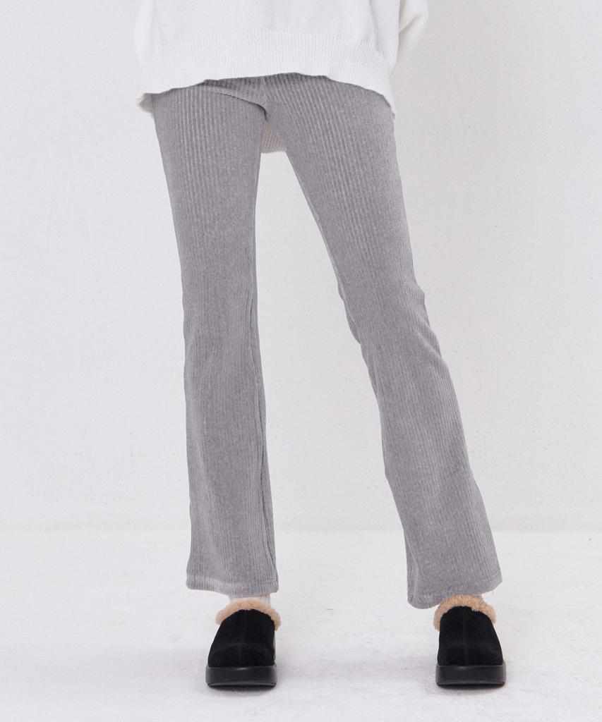 Kamino Bootcut Velvet Pants (Gray)