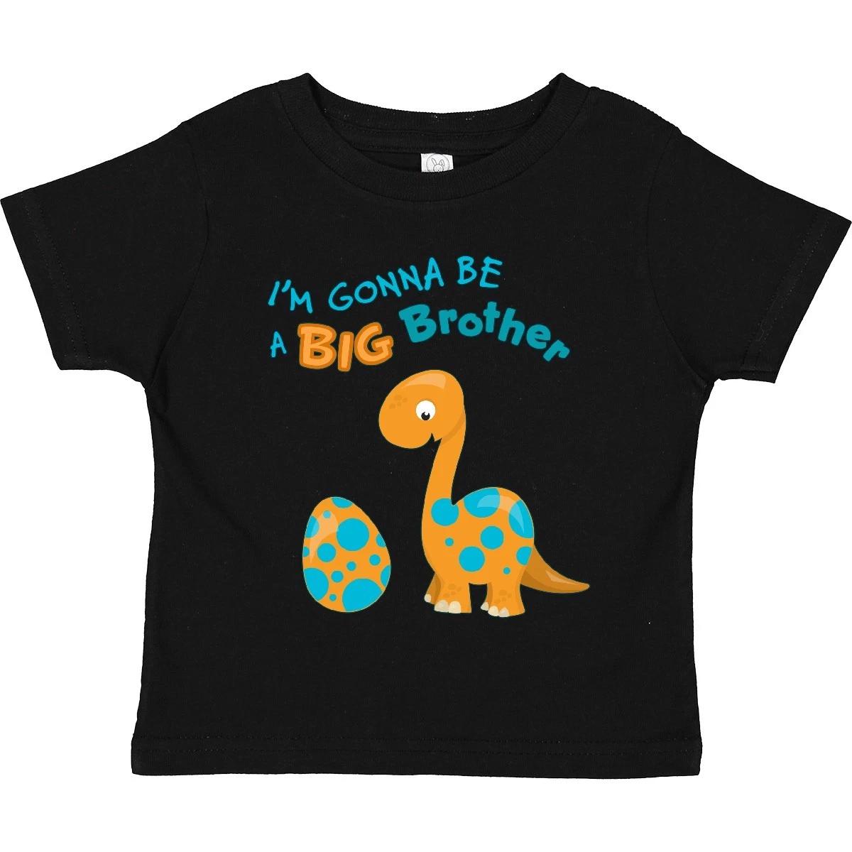 

Inktastic I m Gonna Be A Big Brother Dino Toddler kids boys T-Shirt Siblings Apatosaurus 150