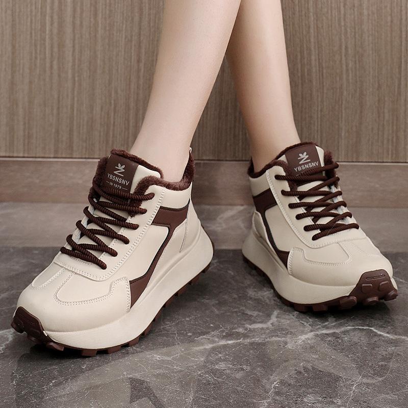 YBF velvet high-top snow boots winter new student ins thermal casual shoes cotton shoes