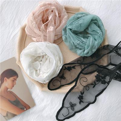 Vintage Spitze Schal Dreieckiger Halsschal Bestickte Spitze Haarband Häkelnetz Haarbandanas für Frauen Mädchen Süßes Tuch