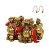 Pixiu Hikyu Fortune Telling Male and Female Set Pair Copper Feng Shui Goods Feng Shui Ornament Interior Amulet Set of 2 Good Luck Feng Shui Items